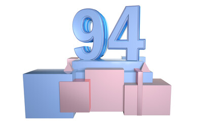 Poster - sky blue  3d number 94