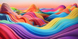 colourful landscape abstract 3D segmentation art background