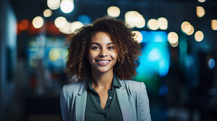 Wall Mural - Portrait of an African American Businesswoman