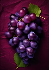 Wall Mural - Grapes red fruits fresh wine agriculture healthy nature juicy ripe background bunch food