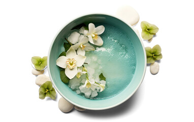 Wall Mural - day spa set, png file of isolated cutout object with shadow on transparent background.