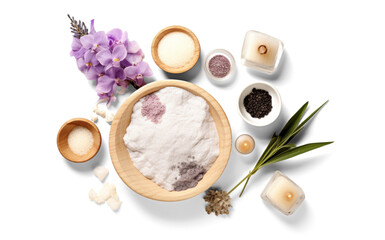 Wall Mural - day spa set, png file of isolated cutout object with shadow on transparent background.