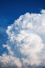 Wall Mural - blue sky background with tiny clouds.
