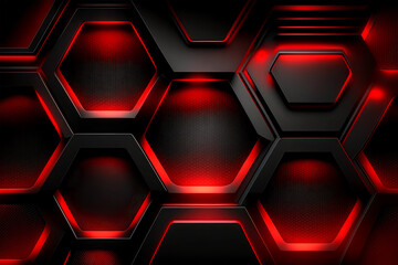 metallic overlap hexagon on background