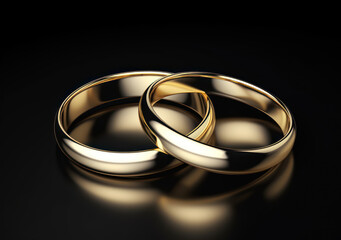 a pair of wedding rings