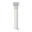 Greek classic column order on isolated with transparent concept