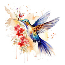 Illustration Of A Hummingbird On A Transparent Background