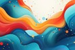 Abstract background with blue and orange waves. abstract background for Opposite Day. 