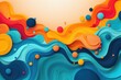 Abstract colorful background with paper cut shapes. abstract background for Opposite Day. 