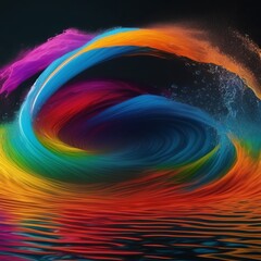 colorful paint splash in water. abstract colorful background colorful paint splash in water. abstract colorful background abstract colorful rainbow background. 3d illustration, art and creativity conc