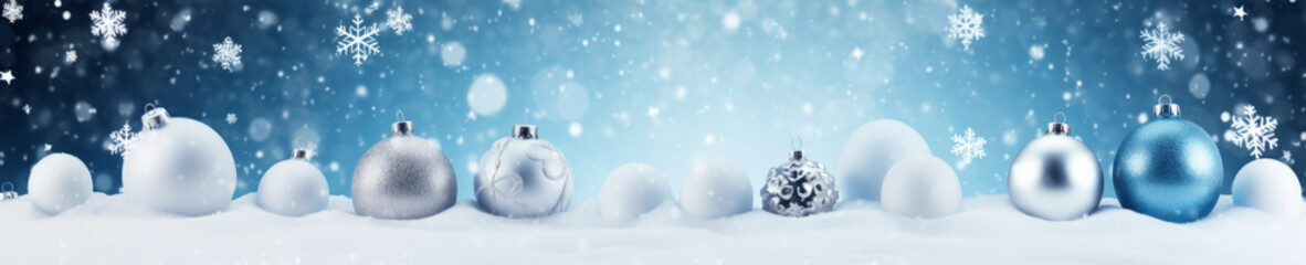 Wall Mural - abstract background with christmas theme, web site header or footer template