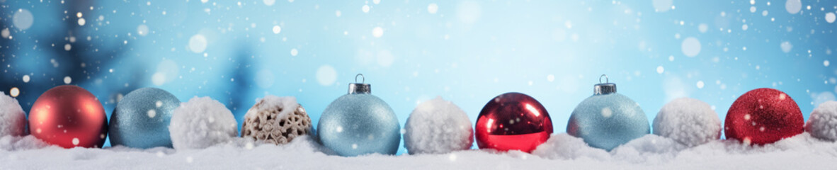 Wall Mural - abstract background with christmas theme, web site header or footer template