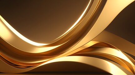 Wall Mural - abstract elegant golden background with waves, gold Tones. backdrop for a product presentation, awarding, adds, event wallpaper background.