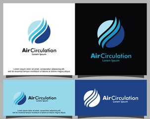 Fresh air flow logo template