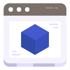 Sticker - Editable design icon of 3d cube

