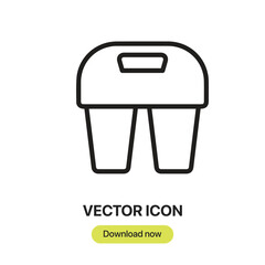 Aufkleber - Cups icon vector. Linear-style sign for mobile concept and web design. Cups symbol illustration. Pixel vector graphics - Vector.	
