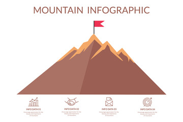 Wall Mural - 3 Steps to success, infographic template, leadership or motivation concept, vector eps10 illustration