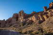 Charyn Canyon is a canyon on the Sharyn River in Kazakhstan east of Almaty. Landscape on a clear sunny day in summer