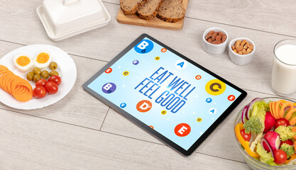 Wall Mural - Healthy Tablet Pc compostion concept