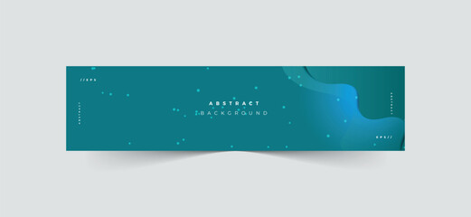 Wall Mural - LinkedIn banner template, modern wave linkedin banner