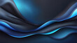 Dunkelblaue Hintergrundtextur mit schwarzer Vignette im alten, strukturierten Vintage-Randdesign, dunkele, elegante, blaugrüne Farbwand mit hellem Scheinwerfer in der Mitte