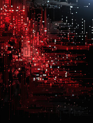 digital binary code matrix background - scientific technology data binary code network conveying con