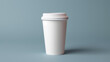 © vyrex - real picture of a disposable white coffee cup with lid mockup