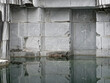 detail of a marble quarry called valsora in massa carrara in tuscany
