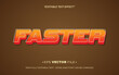 Faster text effect 3d editable vector