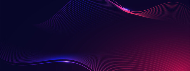 Poster - Abstract purple background with flowing lines. Dynamic waves. vector illustration.