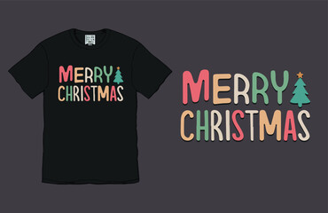 Wall Mural - merry christmass t shirt design