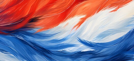 Wall Mural - a painting of red Generative AI