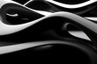 a close up of a black and white abstract design Generative AI