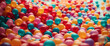 Hintergrund aus bunten Ballons, generated image