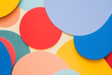 Wall Mural - a wall covered in lots of different colored circles Generative AI