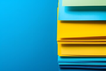 Wall Mural - a stack of post it notes sitting on top of each other Generative AI