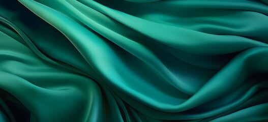 Wall Mural - a close up view of a green fabric Generative AI