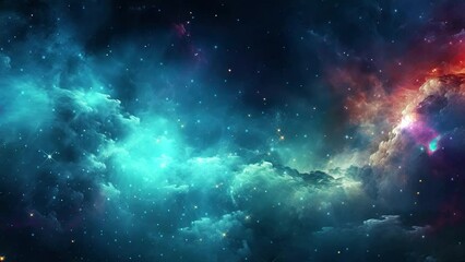Wall Mural - galaxy and nebula. flying over the blue planet. abstract space background. endless universe with sta