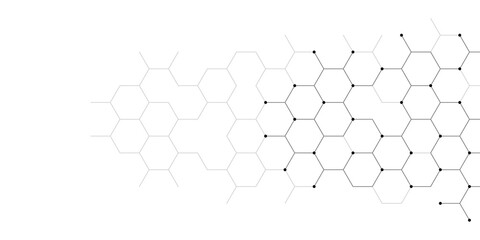 Wall Mural - Abstract design element with geometric background of hexagons shape pattern