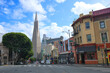 The streets of San Francisco: Intersection of Broadway and Columbus looking towards downtown.