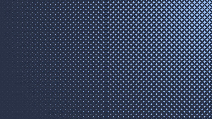 Sticker - Stars Halftone Pattern Vector Geometric Texture Blue Abstract Background. Radially Diverges From Upper Right Corner Check Faded Particles. Modern Half Tone Art Graphic Minimalist Wide Navy Wallpaper