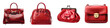 Red purse Hyperrealistic Highly Detailed Isolated On Transparent Background Png File