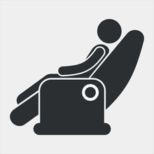 Massage Chair Vector Icon Isolated On White Background