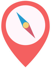 Wall Mural - Location pin icon vector Illustration.