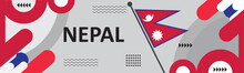 Nepal National Day Or Happy Teej Festival Banner Creative Banner,Nepali Flag Color Background, Independence Day Banner Background..eps