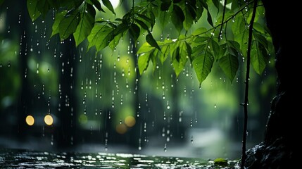 Wall Mural - Heavy Rain Tree Parking Lots , Wallpaper Pictures, Background Hd