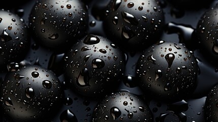 Collection Water Droplets Scattered On Black , Wallpaper Pictures, Background Hd