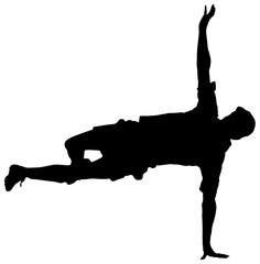 Poster - Digital png silhouette image of male soccer player kicking on transparent background