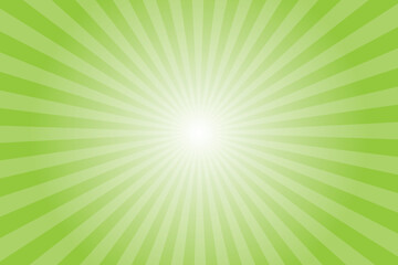 Poster - Chartreuse green retro vintage style background with sun rays. Abstract greenish yellow rectangle sunburst background template. Vector illustration