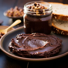 Wall Mural - Chocolate hazelnut spread